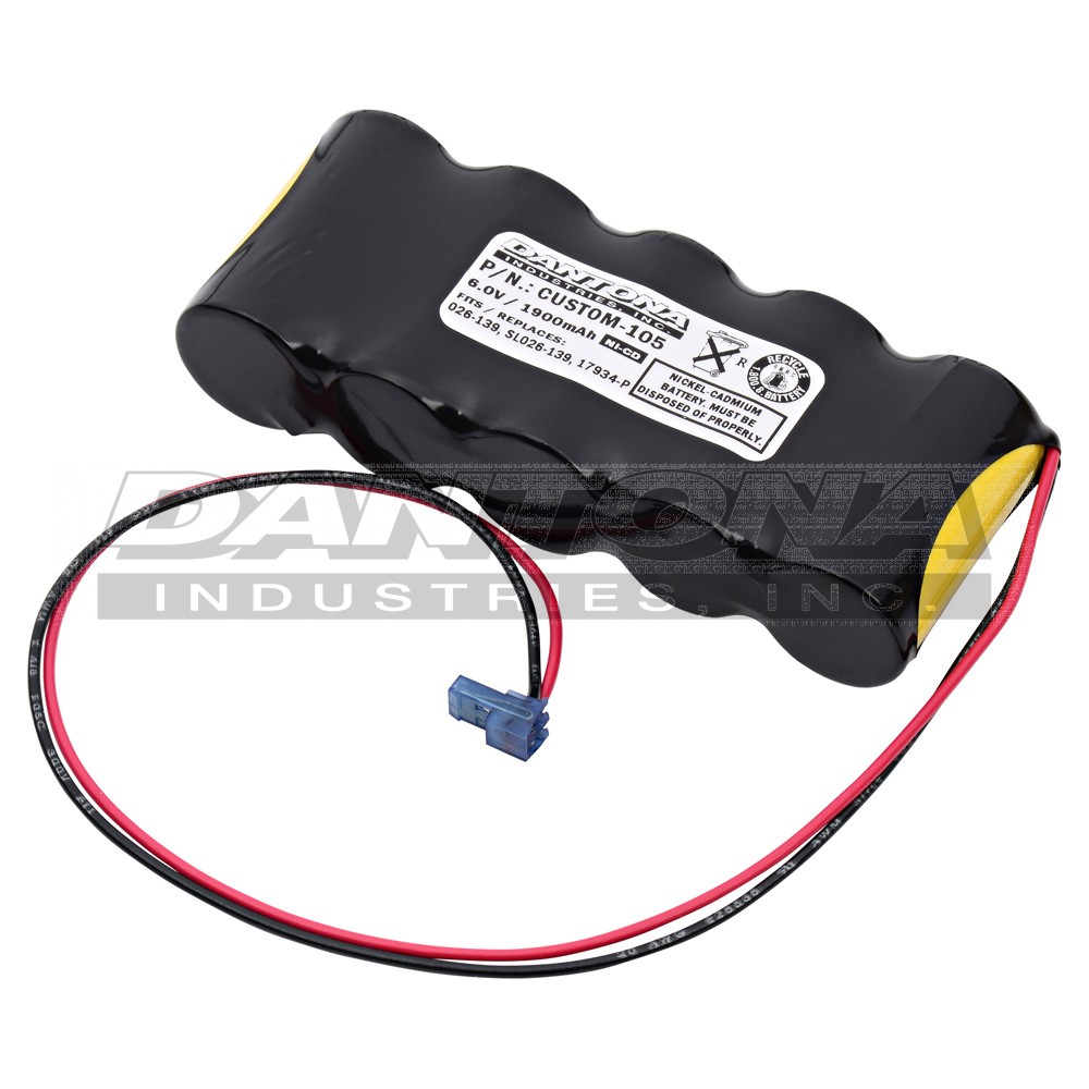 custom-105|custom-105|custom-105-2 Battery|Nickel Cadmium|NiMH/NiCD Packs