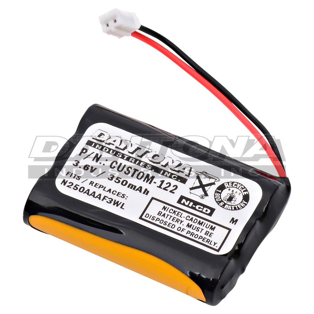 custom-122|custom-122|custom-122-2 Battery|Nickel Cadmium|NiMH/NiCD Packs