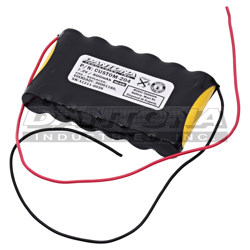 custom-204|custom-204|custom-204-2 Battery|Nickel Cadmium|NiMH/NiCD Packs