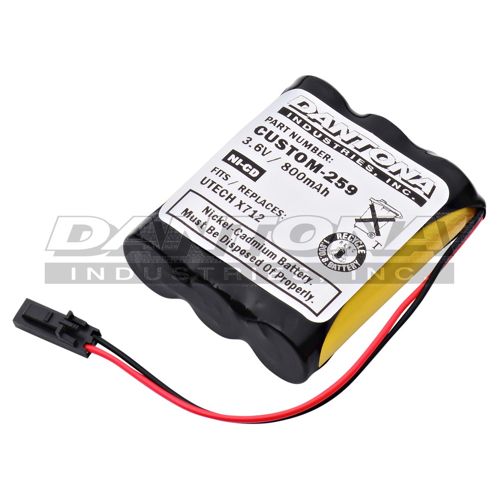 custom-259|custom-259|custom-259-2 Battery|Nickel Cadmium|NiMH/NiCD Packs